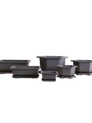 Bonsai Pots Plastic Flowerpots with Trays