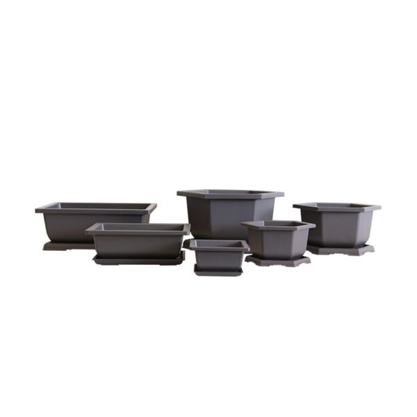 Bonsai Pots Plastic Flowerpots with Trays