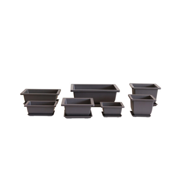 Bonsai Pots Plastic Flowerpots with Trays