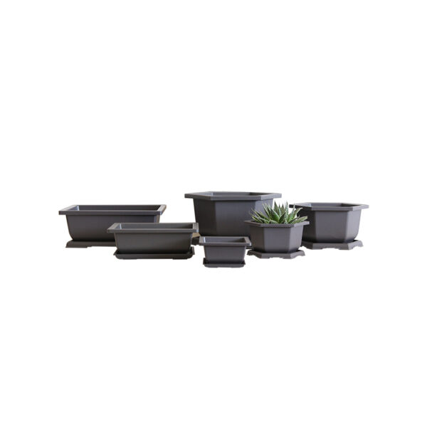 Bonsai Pots Plastic Flowerpots with Trays