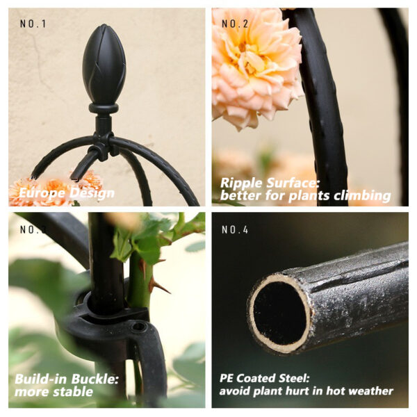 Garden Trellis, Plant Cages & Supports for Vines Crop, Potted/Climbing Plants Indoor Outdoor, Plant Stake for Flower, Vegetable, Tomato, Pot Trellis