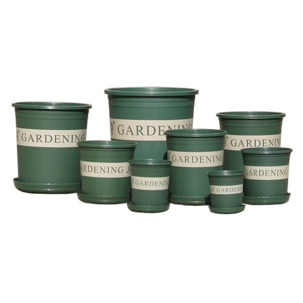 Nursery Gallon Pots for Planting with Drainage Hole and Saucer for Indoor Outdoor Plants, Seedlings, Succulents and Cuttings