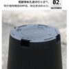 Round Bucket Thickened Plastic Flower Pots for Tree and Plant Growing Capacity Black Gardening Containers for Office Restaurant and Balcony