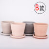 Terracotta-like Succulent Plastic Planter Pots Round Clay Pots with Drainage for Indoor Plants
