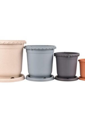 Gallon Plastic Flower Pot Thick Resin Chinese Planter for Indoor/Outdoor Plants