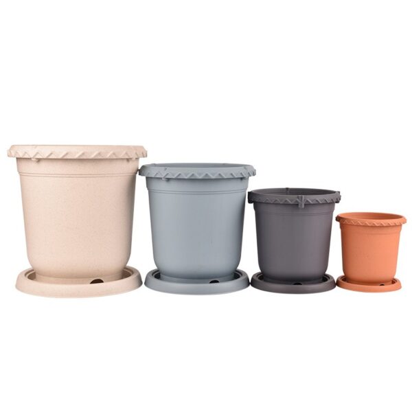 Gallon Plastic Flower Pot Thick Resin Chinese Planter for Indoor/Outdoor Plants