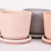 Terracotta-like Succulent Plastic Planter Pots Round Clay Pots with Drainage for Indoor Plants
