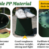 Nursery Gallon Pots for Planting with Drainage Hole and Saucer for Indoor Outdoor Plants, Seedlings, Succulents and Cuttings