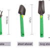 Mini Garden Tools Set Plastic Gardening Hand Tools Trowel Rake Spade Kit Home Garden Supplies for Flowers Succulent Transplanting 3Pcs