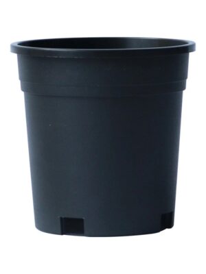 Round Bucket Thickened Plastic Flower Pots for Tree and Plant Growing Capacity Black Gardening Containers for Office Restaurant and Balcony