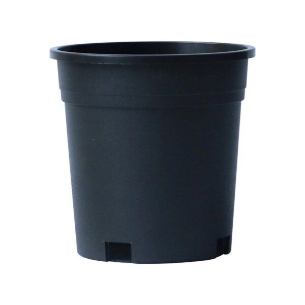 Round Bucket Thickened Plastic Flower Pots for Tree and Plant Growing Capacity Black Gardening Containers for Office Restaurant and Balcony