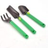Mini Garden Tools Set Plastic Gardening Hand Tools Trowel Rake Spade Kit Home Garden Supplies for Flowers Succulent Transplanting 3Pcs