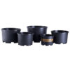 black gallon pots 1 Short & Plump Flower Pot